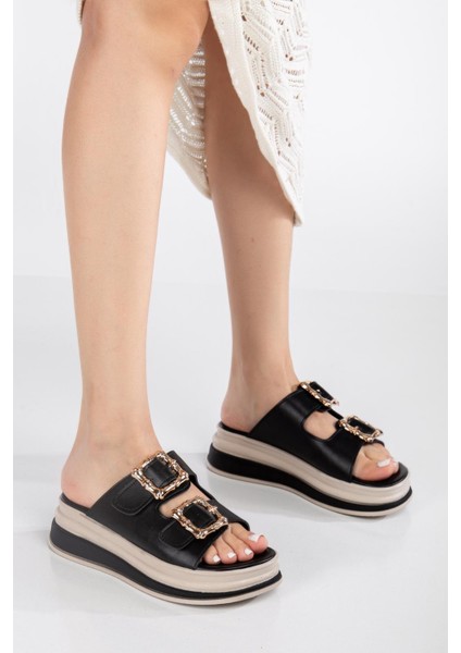 Çift Bantlı Tokalı Terlik fırsatları