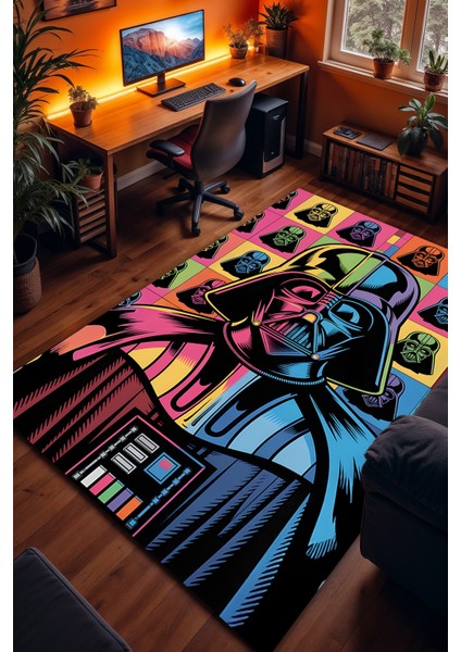 Star Wars Desenli Kaymaz Taban Makinede Yıkanabilir Gaming Oyuncu Gamer Genç Odası Halısı fiyatları