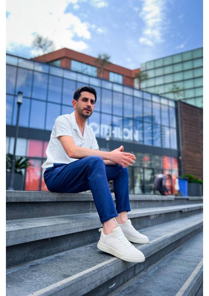 KB-X204 Kuback Bej Keten Bej Yüksek Taban Günlük Erkek Spor Ayakkabı fırsatları