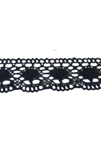 Kopanaki Dantel En 5 cm Badem Model Siyah 5 Metre