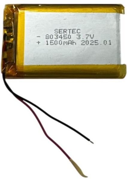 803450 3.7V 1500MAH Li-Polymer Pil DEVRELI/1.5A (491491)