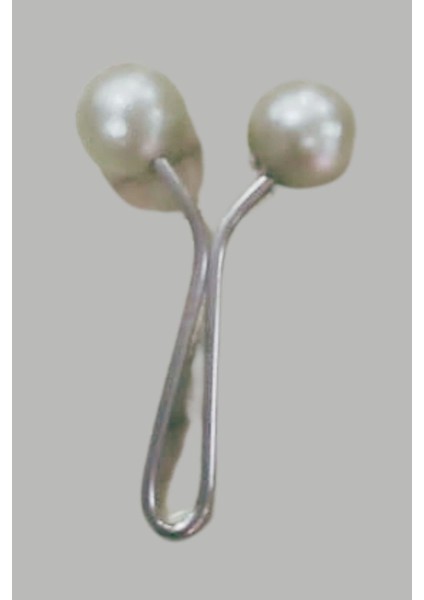 Eşarp Klipsi Top Model Düz Beyaz 1 Adet