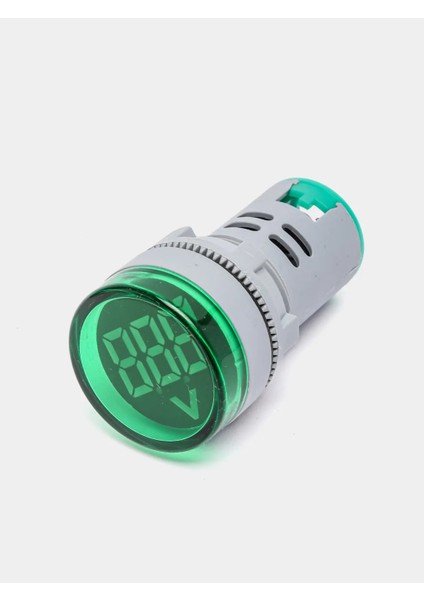 22 mm 24-550V Led'li Yeşil Voltmetre (10 Adet)