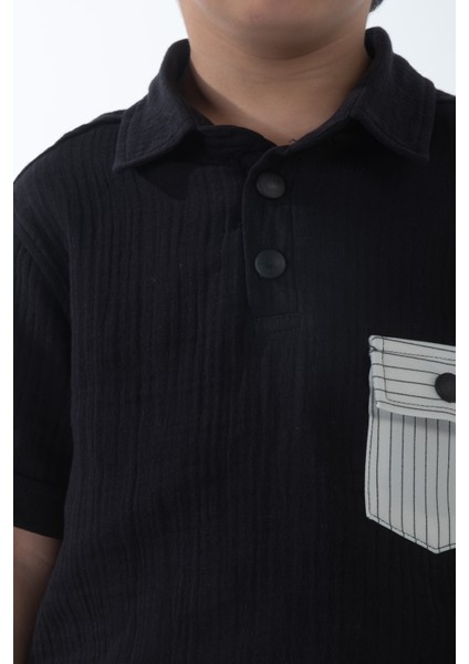 Erkek Çocuk 2'li Takım Jogger Pantolon Müslin Üst Set indirimleri