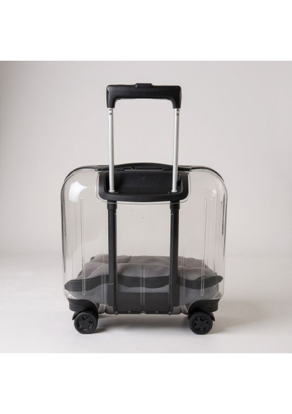 Şeffaf Renk Pet Kedi ve Köpek Taşımak Için Tekerlekli Seyahat Valizi Minderli indirimleri