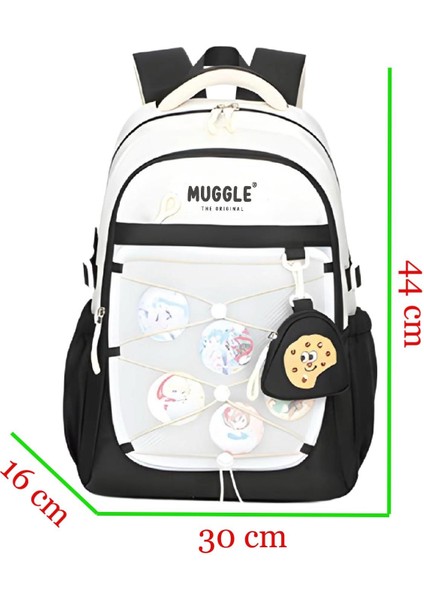 3 Bölmeli Anime Girl Kolej Okul Sırt Çantası Siyah (MU-1988) fiyatları