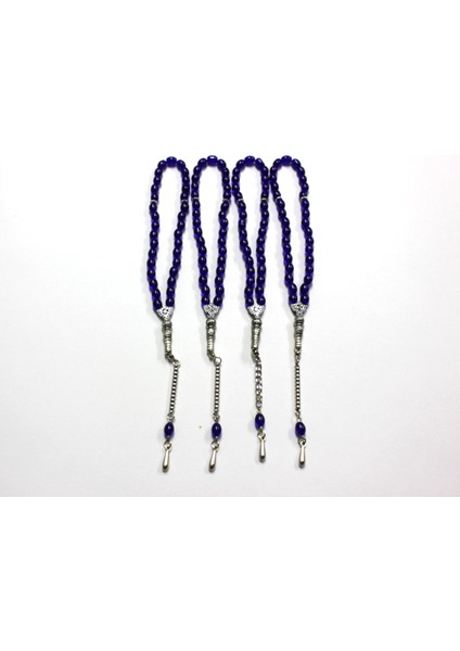 Oniks Taşı 4’lü Cam Tesbih Seti - Hediyelik Aksesuar & Bujiteri & Lacivert