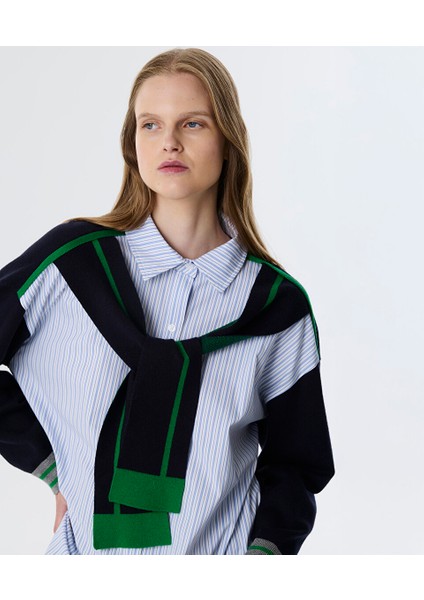 Çift Parça Görünümlü Kumaş Mıx Triko TW6250050195002 modelleri