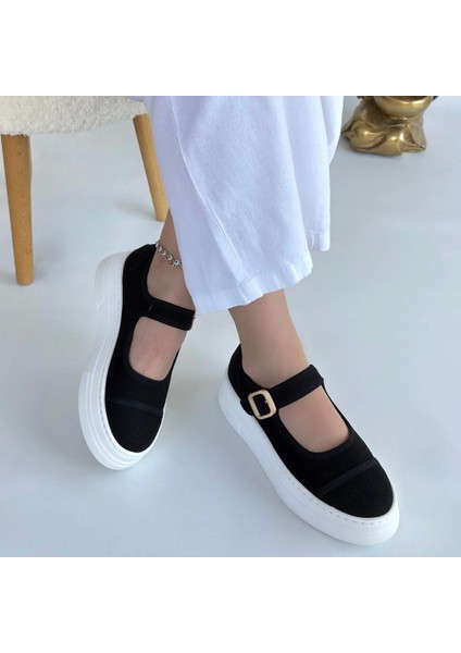 Lunni Siyah Keten Spor Ayakkabı fırsatları