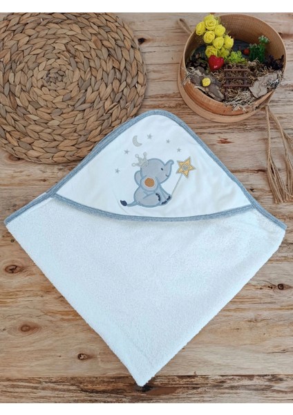0-1 Yaş Sevimli Fil Nakışlı Pareolu 4lü Kız Erkek Bebek Havlu Silgi Takımı fırsatları