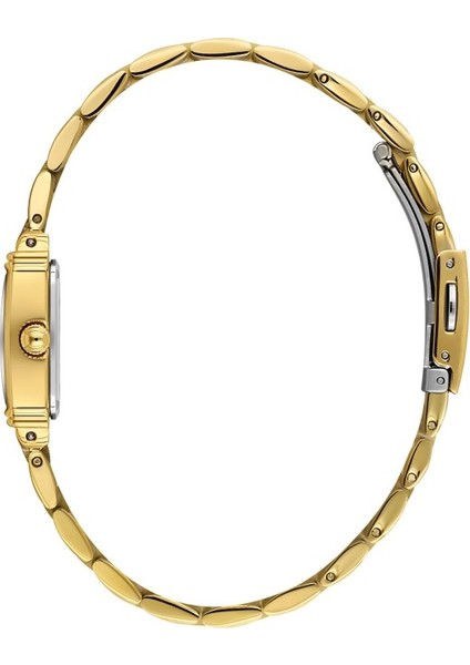 DK.1.14115-2 Dikdörtgen Kadran Romen Rakamlı 3 Atm Suya Dayanıklı Altın Renk Kadın Kol Saati fiyatları