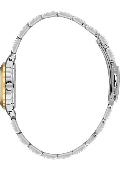 DK.1.13912-6 Kare Kadran Taşlı Tasarım 3 Atm Suya Dayanıklı Takvimli Metalik-Altın Renk Kadın Kol Saati fiyatları