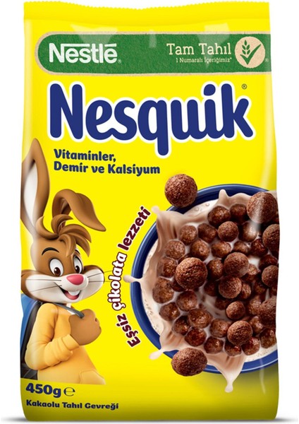 Nesquik Kakaolu Buğday ve Mısır Gevreği 450 gr x 1 Adet