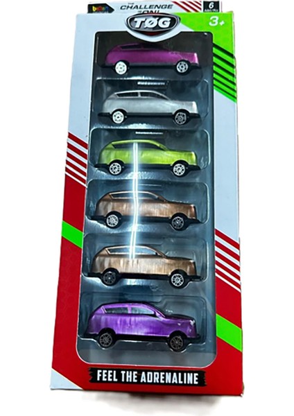 6'lı Metal Oyuncak Araba Tqg Oyuncak Araba