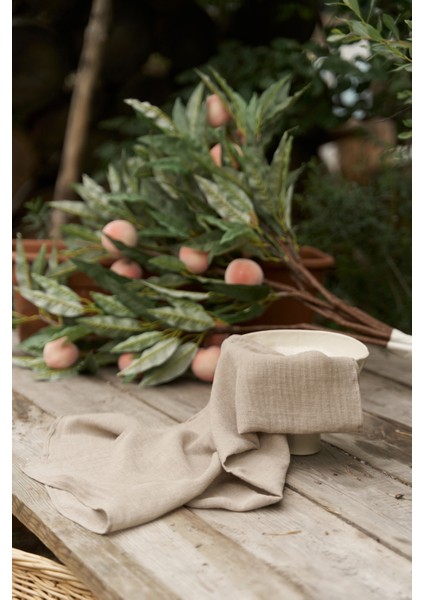 Violet Haki Keten Fular