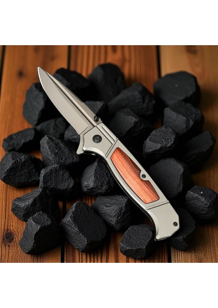 Ahşap Detaylı Ultra Keskin Çelik Çakı fırsatları