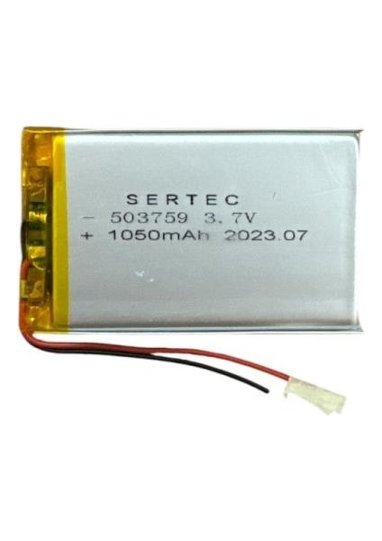 503759 3.7V 1050 Mah Li-Polymer Pil DEVRELI/1.5A (491491)