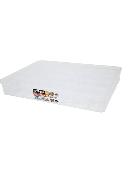 Mars 40 Bölmeli Şeffaf Organizer Box