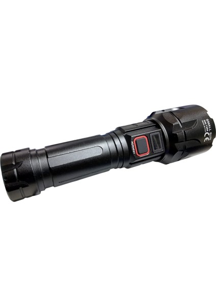 SM-T288 El Feneri - 80W Güçlü Işık - Lazer Etkili - Şarjlı ve Uzun Menzilli El Feneri