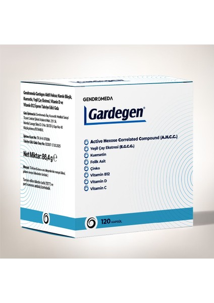 Gardegen (AHCComp-EGCG-QUERCETİN-120KP Folic Asit – Çinko- Vitamin B12 – Vitamin - D+VitaminC