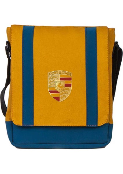 Heybe Çanta Porshe Logo Sarı Renk