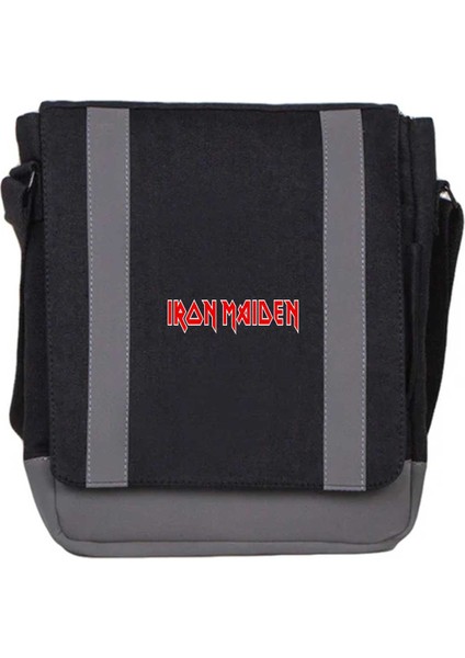 Heybe Çanta Iron Maiden Red Text Siyah Renk