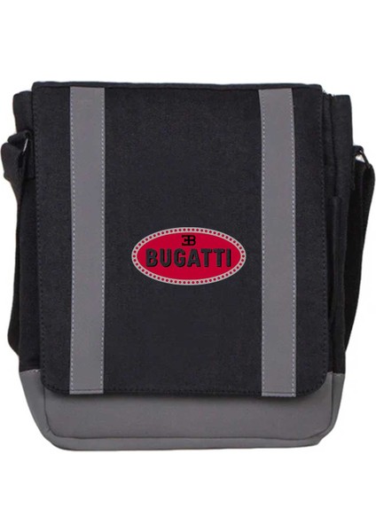 Heybe Çanta Bugati 3b Logo Siyah Renk