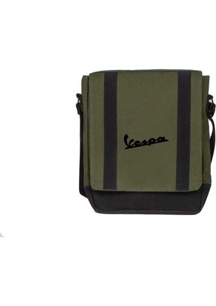 Heybe Çanta Vespa Logo 2 Yeşil Renk