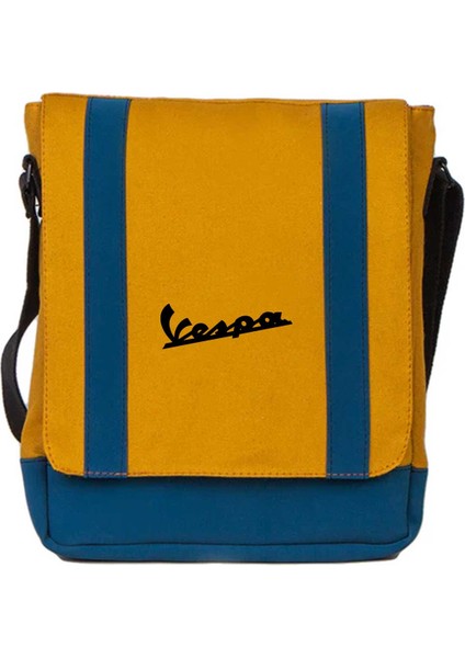 Heybe Çanta Vespa Logo 2 Sarı Renk