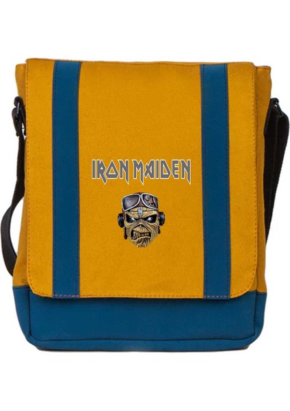 Heybe Çanta Iron Maiden Zombie Face Sarı Renk