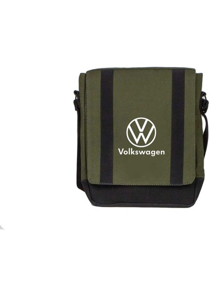 Heybe Çanta Volkswagen New Logo Text Yeşil Renk