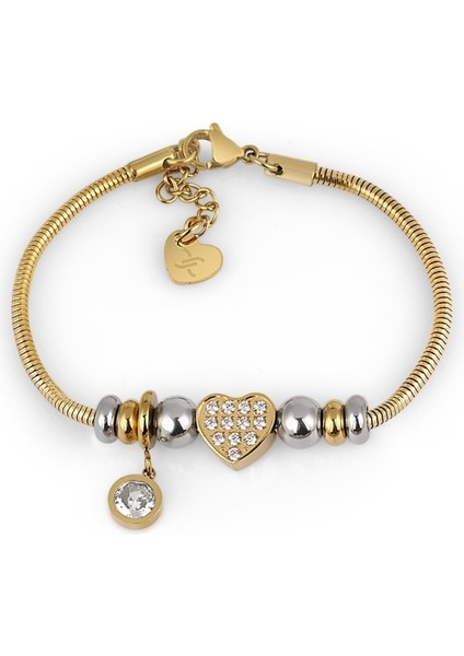 DKJ.3.10021-3 Çelik Altın Renk Kadın Bileklik