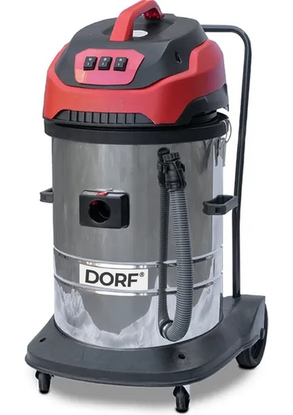 Sanayi Tipi Üç Motorlu 60 Litre Islak / Kuru Süpürge