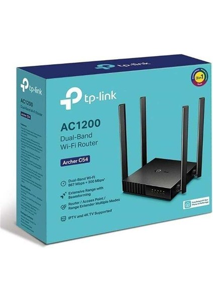 Tp-Link Archer C54 AC1200 Kablosuz Wifi 5 Dual Band Router fiyatları