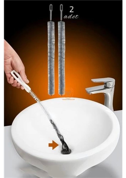 Engithalat Mutfak Banyo Lavabo Gider Açma Fırçası 2 Adet