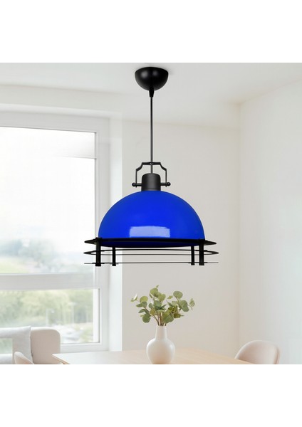 Sven Mavi Metal Kafesli Sarkıt Restoran Kafe Antre Mutfak