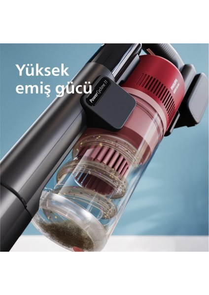 XC6552/01 Kablosuz Dikey Süpürge 6000 Serisi +Azur 7500 Serisi 3200 W Buharlı Ütü Hediye