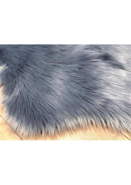 Puffin Kuzu Post Gri Üst Kalite Yıkanabilir Yumuşak Dokulu Peluş Halı modelleri