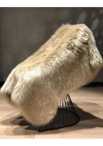 Puffin Kuzu Post Camel Üst Kalite Yıkanabilir Yumuşak Dokulu Peluş Halı