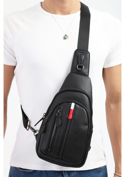 Erkek Siyah Çapraz Askılı Omuz Çantası Çapraz Çanta modelleri