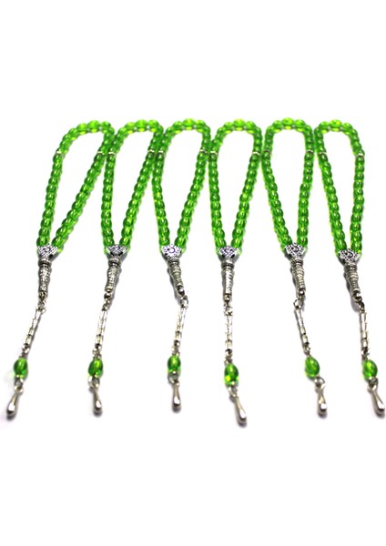 Oniks Taşı 6’lı Cam Tesbih Seti - Hediyelik Aksesuar & Bujiteri & Yeşil indirimleri