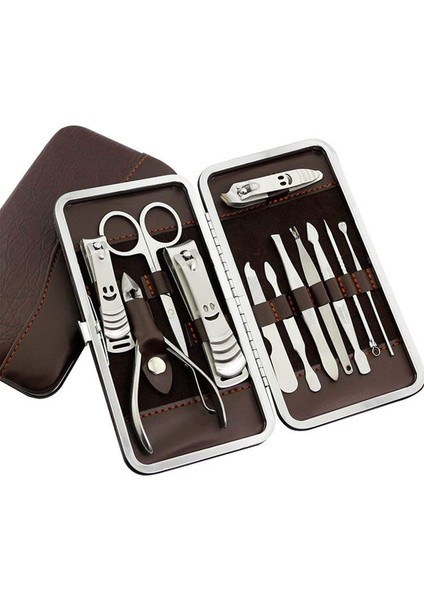 Çantalı Manikür Pensi Profesyonel ve Manikür Pedikür Seti 13 Parça Tırnak Eti Itici ve Cımbız modelleri