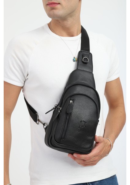 Erkek Siyah Çapraz Askılı Omuz Çantası Erkek Omuz Çantası