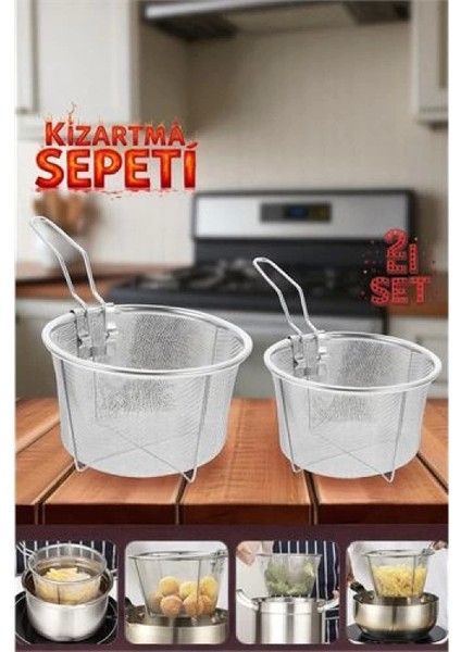 Modacar 2 Boy Kızartma Süzgeci Patates Kızartma Filtresi 304 Paslanmaz Çelik fiyatları