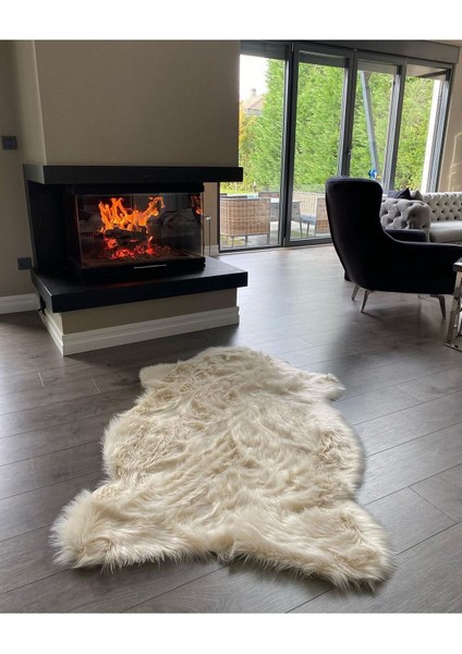 Puffin Kuzu Post Kemik Üst Kalite Yıkanabilir Yumuşak Dokulu Peluş Halı