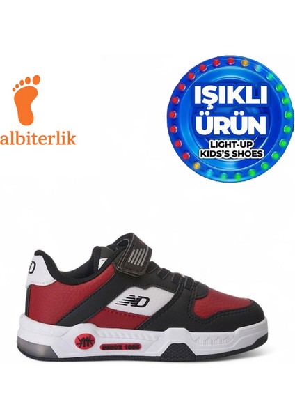 Unisex Çocuk Basket Cırtlı 4 Mevsim Kışlık Işıklı Günlük Okul Sneaker Çocuk Spor Ayakkabı