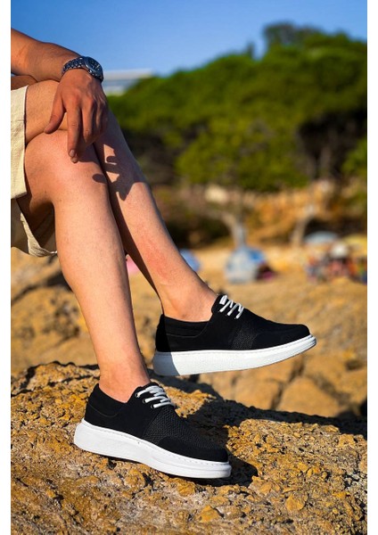 KB-042 Kuback Bağcıklı Siyah Deri Tozu Beyaz Taban Günlük Erkek Ayakkabı fırsatları