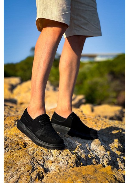 KB-042 Kuback Bağcıklı Siyah Deri Tozu Siyah Taban Günlük Erkek Ayakkabı fırsatları