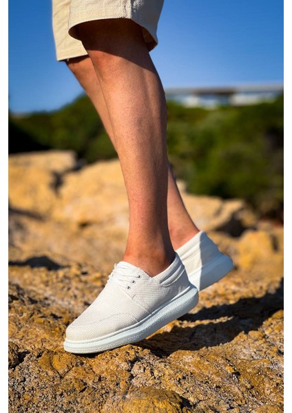 KB-042 Bağcıklı Beyaz Günlük Erkek Ayakkabı fiyatları