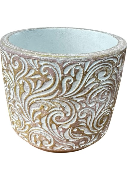 Ev Dekorasyon Gold Çiçek Desen Beton Saksı Çiçeklik Saksılık fırsatları